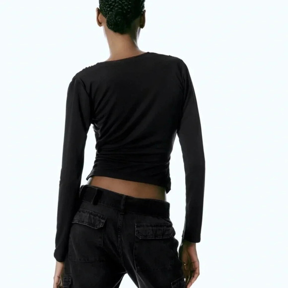 ZARA DRAPED CROSSOVER TOP - Picture 4 of 8